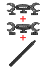 Aksiyon Kameralar İle Uyumlu Selfi Çubuğu ve Kelepçeli Motosiklet Bağlantı Seti