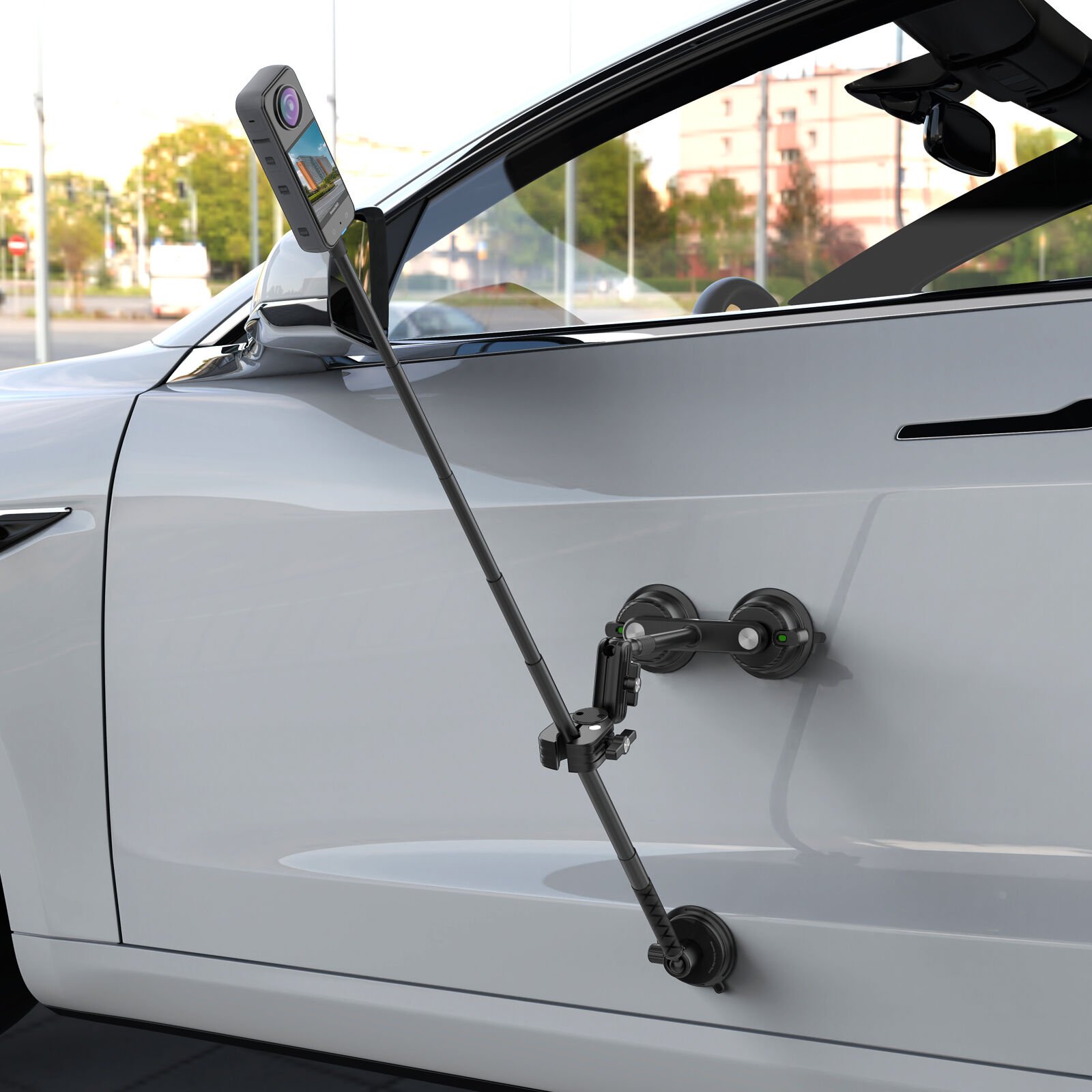 Araç Dış Çekim İçin Aksiyon Kameralar İle Uyumlu Vantuz Ayaklı Çekim Seti