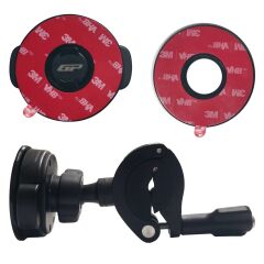 GP Kompozit TTR10 Universal Yuvarlak Tak-Çıkar Telefon Tutucu Siyah