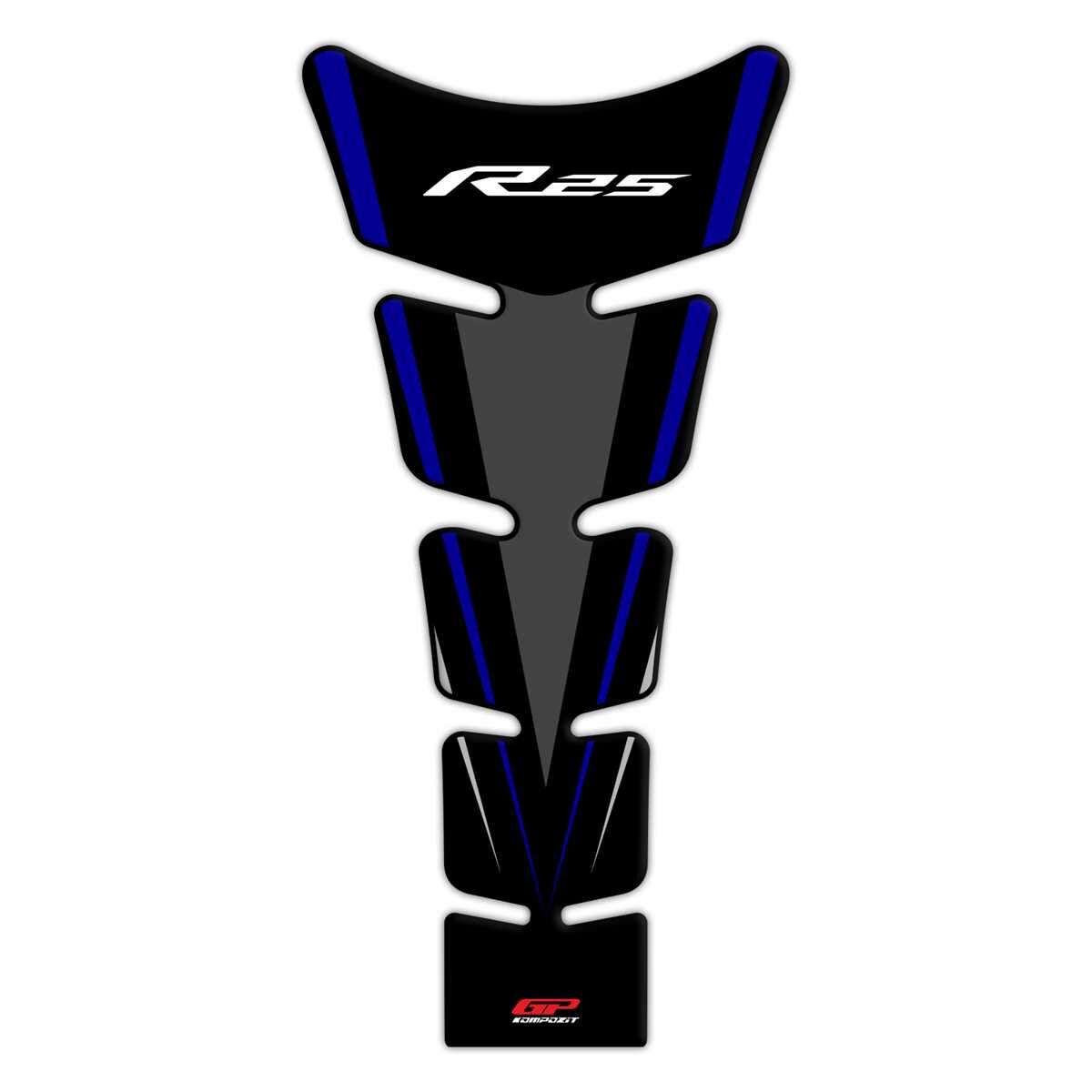 GP Kompozit Yamaha R25 2015-2018 Uyumlu Tank Pad Seti Mavi