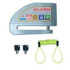 GP Kompozit DSK004 Universal Alarmlı Motosiklet Disk Kilidi Gri