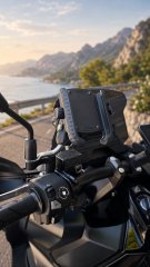 Titreşim Önleyicili Motosiklet Telefon Tutucu ( Ayna + Gidon Bağlantı)