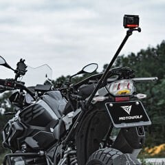 Motowolf Motosiklet için Alüminyum Aksiyon Kamera Selfi Çubuğu ve Montaj Seti
